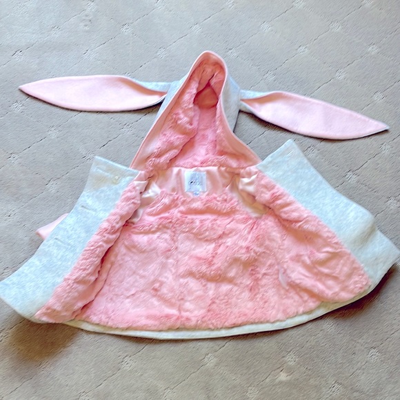 Little Goodall Six Button Bunny Coat in Barely Pink - Picture 7 of 10